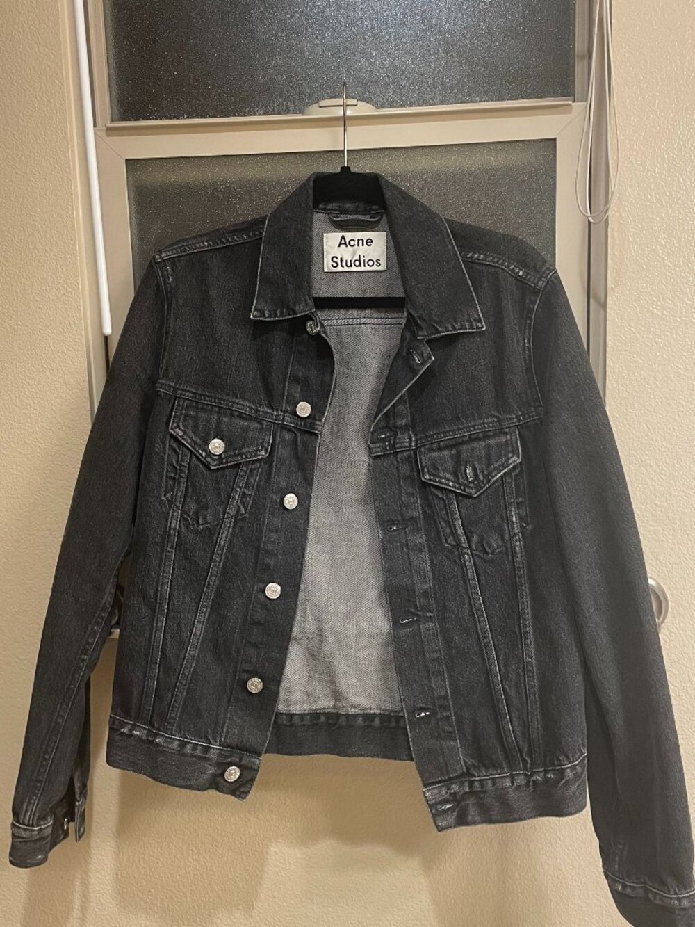 Acne Studios Distressed Black Denim Jacket